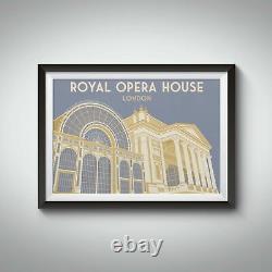 Royal Opera House London Affiche De Voyage Encadrée De La Liste Des Seaux Vintage