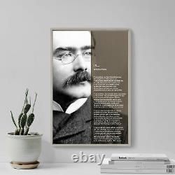 Rudyard Kipling Poem Imprimé Si Kipling Fond - Affiche D'art Photo Cadeau