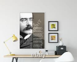 Rudyard Kipling Poem Imprimé Si Kipling Fond - Affiche D'art Photo Cadeau