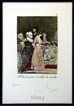 Salvador Dali Caprices De Goya Authentic Complete Suite 80 Pièces Encadrée