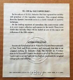 Salvador Dali Gravure Originale Signée (1960) Avec Certificat D'authenticité