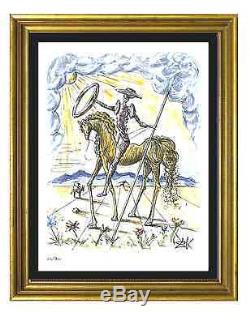 Salvador Dali Signé Et Numéroté À La Main Ltd Ed Don Quichotte Litho Print (non Encadré)