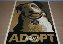 Shepard Fairey Adopt Gold Variant'09 S / N Art D'affiche Obey Géant