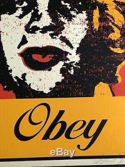 Shepard Fairey Marilyn Warhol Affiche Signée Obey Affiche Géante Andy Art Obama Hope