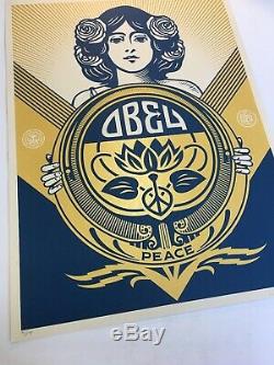 Shepard Fairey Obey Géant La Paix Holiday Signé Écran Imprimer Rare Ed Numéroté 575