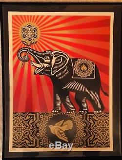 Shepard Fairey Obey Géant Peace Elephant Sérigraphié Numéroté Banksy Impression