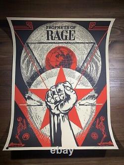 Shepard Fairey Obey Giant Prophets Of Rage Art Print Poster Signé Xx/600 2017