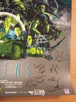 Signé Par Cast Aliens Variante Imprimer Bill Paxton Sigourney Weaver Limited Coa Pic