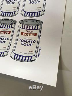 Soupe Banksy Can Lithographie Imprimé Plaque Signée Canettes Art Warhol Kaws Invader Retna