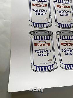 Soupe Banksy Can Lithographie Imprimé Plaque Signée Canettes Art Warhol Kaws Invader Retna