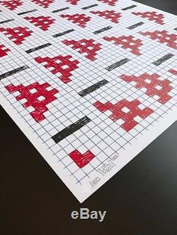 Space Invader'homework 'sérigraphie Signée Extrêmement Rare De 2006! Pow