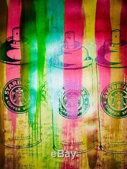 Starbucks Café Pulvérisateurs Multiples Peinture Mr Clever Art Banksy Lavage De Cerveau