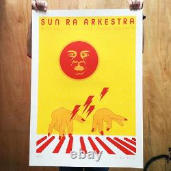 Sun Ra Arkestra A1 Screen Print Par Niklaus Troxler Main Signée Et Affiche Numérotée