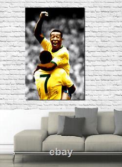 Tableau mural imprimé sur toile de Pele, image de la Coupe du Monde de football, prêt à accrocher
