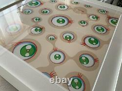 Takashi Murakami’jellyfish Eyes Crème Encadrée. Signé. Édition Limitée. Ltd