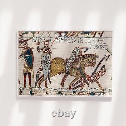 Tapisserie de Bayeux Bataille de Hastings (1070) Peinture Photo Affiche Impression Art
