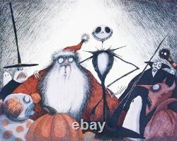 The Nightmare Before Christmas Signed Limited Art Print Tim Burton Signé 1993