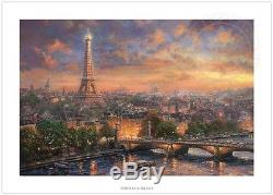 Thomas Kinkade Paris, City Of Love 18 X 27 S / N Edition Limitée