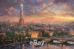 Thomas Kinkade Paris, City Of Love 18 X 27 S / N Edition Limitée