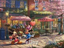Thomas Kinkade Studios Mickey Mouse Jeu De Prints Art 7 Valentine Chérie