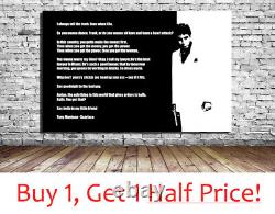 Toile SCARFACE Tony Montana CITATIONS DE FILM Impression d'art mural DIFFÉRENTES TAILLES