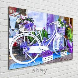 Tulup Glass Print Wall Art Image Image 100x70cm Bicycle Blanc