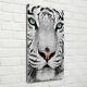 Tulup Verre Imprimé Art Mural 70x140 Tigre Blanc