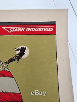 Tyler Stout Iron Man 2 Signé Par Stan Lee Mondo Affiche De Film D'affiche Avengers Art