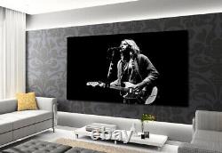 ŒUVRE D'ART MURALE SUR TOILE DE KURT COBAIN ENCADRÉE IMPRIMÉE AVEC UNE PHOTO DE NIRVANA Prête À Être Accrochée