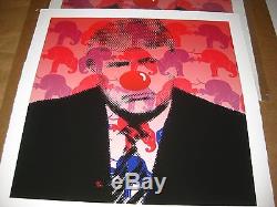 Un Triompteur Clown Canvas Mr Clever Art Shepard Fairey Lavage De Cerveau Banksy Trump