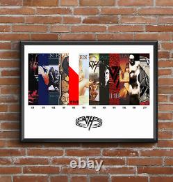 Van Halen Discographie Imprimer Multi Album Couverture Affiche D'art Cadeau De Jour Pères
