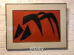 Vintage Stabile VI Lithographie Originale Encadrée Par Alexander Calder