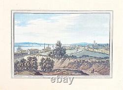 Vue de Woolwich à Londres, aquatinte 1793, originale de Farington et Stadler