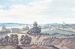 Vue de Woolwich à Londres, aquatinte 1793, originale de Farington et Stadler