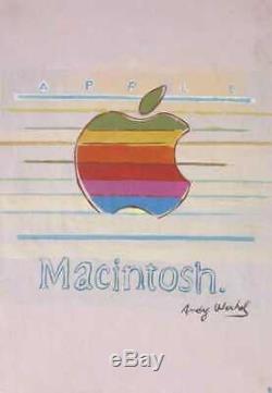 Warhol Originale Andy Hand Drawn Et Signé Apple / Mac Circa 1984 Gouache Sur Papier